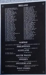 The plaque on the AOH Memorial in the Medal of Honor Grove